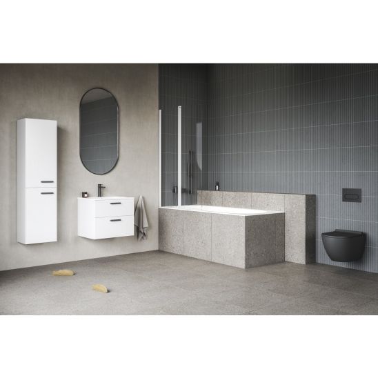 Set vasca da bagno rettangolare Slim Ravak Chrome Slim C731300000, sifone per vasca da bagno Ravak X01377, GPX2240015