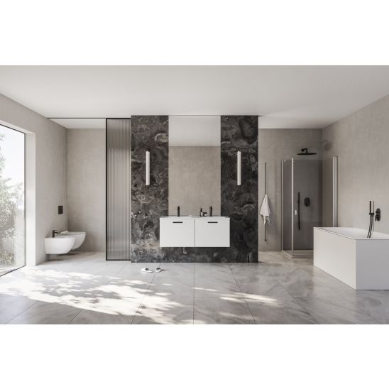 Set vasca da bagno rettangolare Slim Ravak Chrome Slim C731300000, sifone per vasca da bagno Ravak X01377, GPX2240015