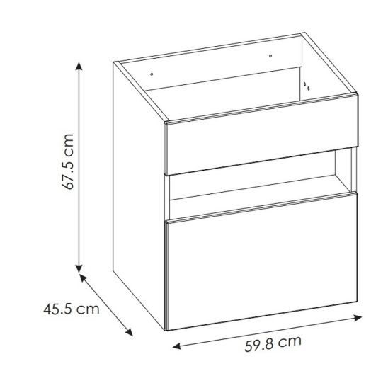 Set armadietto Comad Bahama White BAHAMAWHITE820FSC, lavabo Comad Sky SKY 60/DP-8099