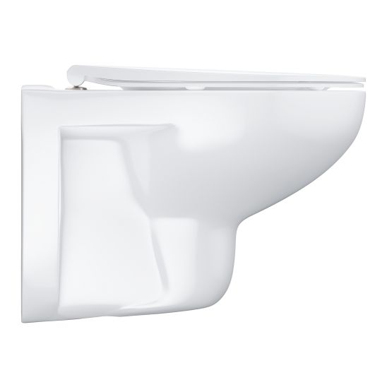 Set modulo di installazione con placca di comando e guarnizione Grohe Solido 39930000, vaso WC con copriwater a discesa lenta Grohe Bau Ceramic 39899000