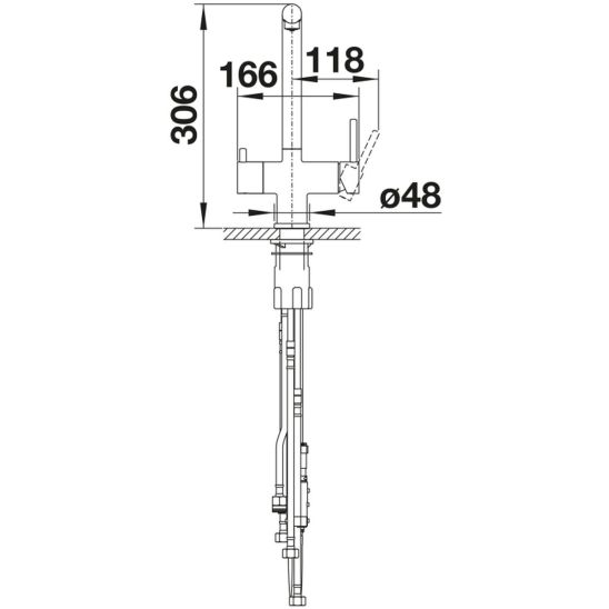 Set rubinetto da cucina Blanco Fontas II 526692, dispenser di liquidi Blanco Lato 526699