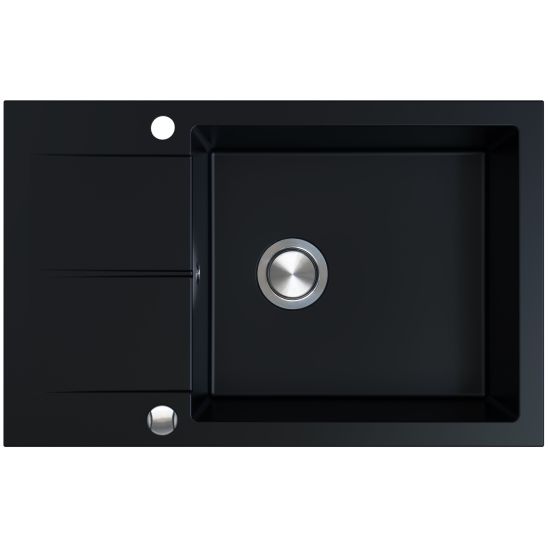Set lavello in granito Berg Hobart BRQ1911AXL, rubinetto da cucina Berg Porta WW 130231PH