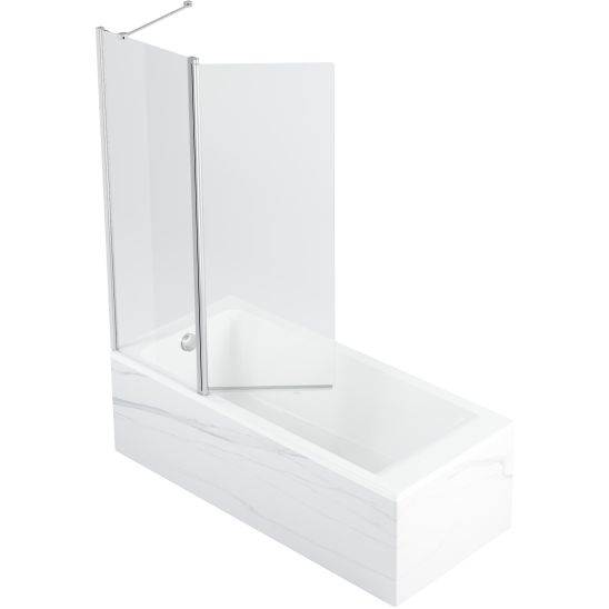 Set vasca da bagno rettangolare Roca Savai A248590000, parete vasca Roca Town-N AMP2210012M