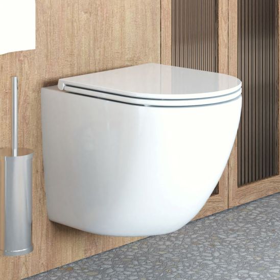 Set vaso WC Oltens Hamnes 42021000, modulo di installazione Tece Base 9400407, 45109000, 9.240.400