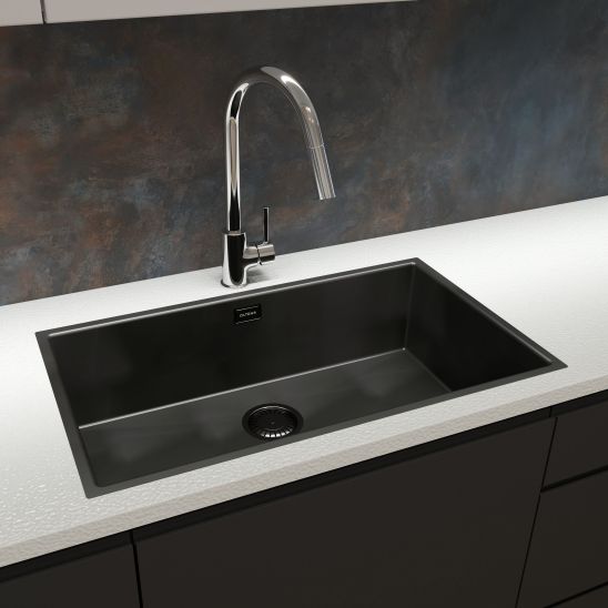 Set lavello in acciaio Oltens Stalvask 71102300, rubinetto da cucina Oltens Myvat 35205300