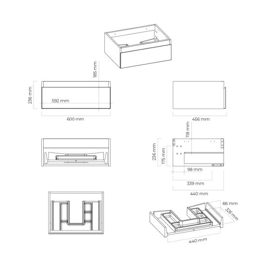 Set armadietto Oltens Vernal 60009000, lavabo Oltens Vernal 41205000