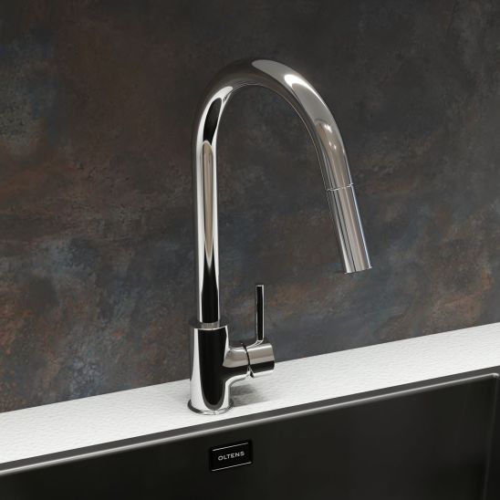 Set lavello in granito Grohe K700 31653AP0, rubinetto da cucina Oltens Litla 35204100