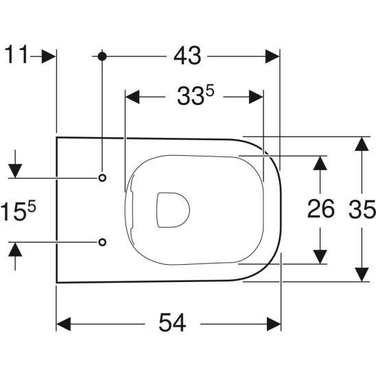 Set vaso WC Geberit Smyle Square 500.208.01.8, copriwater Geberit Smyle Square 500.240.01.1