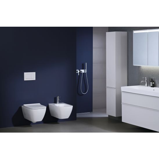 Set vaso WC Geberit Smyle Square 500.208.01.8, copriwater Geberit Smyle Square 500.240.01.1