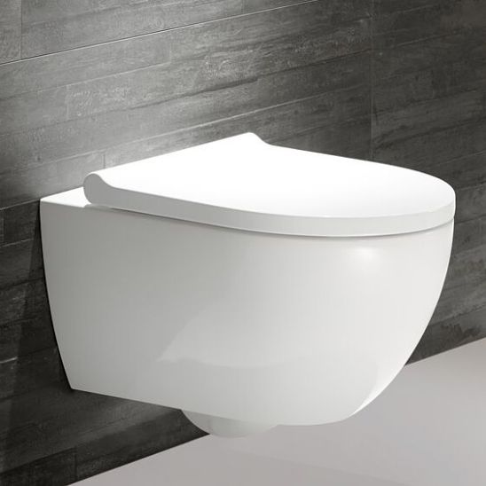 Set vaso WC con copriwater a discesa lenta Geberit Acanto 502.774.00.8, modulo di installazione Geberit Duofix 111.003.00.2, 111.815.00.1, 156.050.00.1