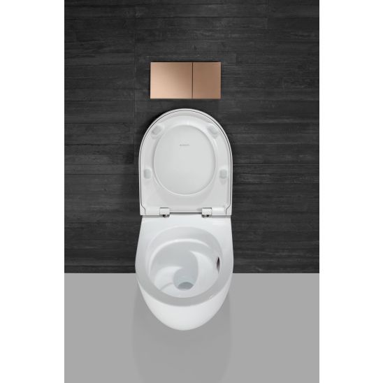 Set vaso WC con copriwater a discesa lenta Geberit Acanto 502.774.00.1, modulo di installazione Geberit Duofix 111.320.00.6, 111.815.00.1, 156.050.00.1