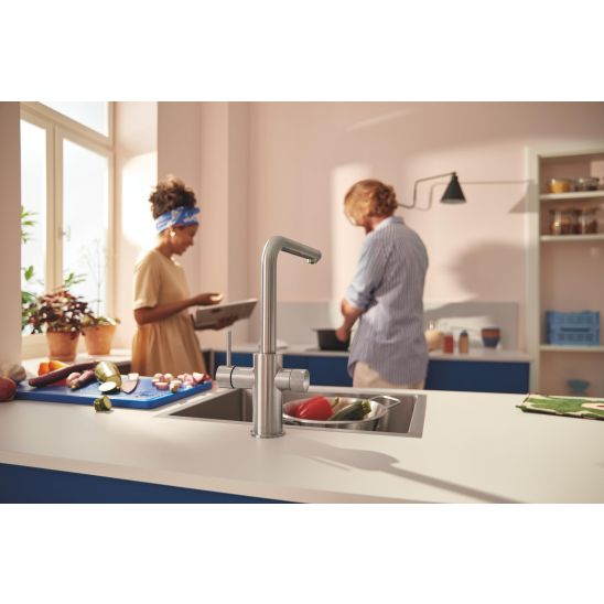 Set rubinetto per filtro dell'acqua Grohe Blue 30601DC0, filtro sottolavello Grohe Blue 40875000