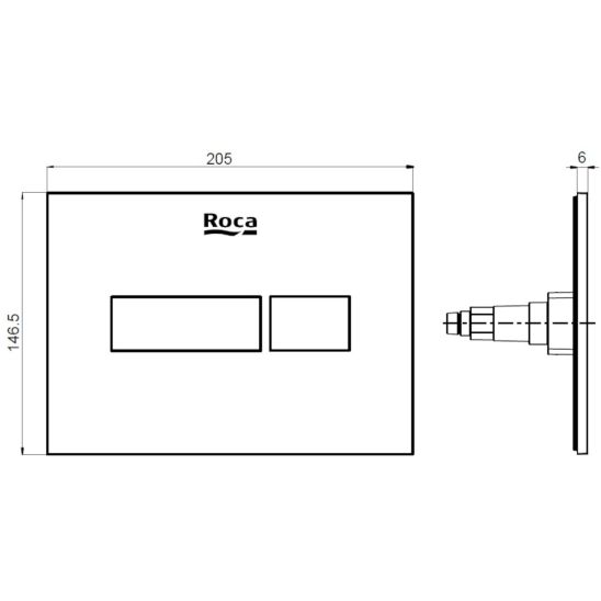Set vaso WC Roca Hebe A34H138000, modulo di installazione Roca Duplo Nova A890020020, A890220200