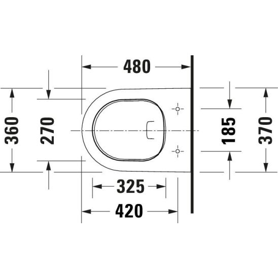 Set vaso WC Duravit D-Neo 25880900001, copriwater Duravit D-Neo 0021690000
