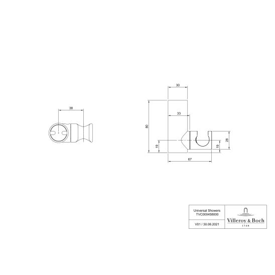 Set rubinetto per vasca e doccia Villeroy & Boch Universal Taps & Fittings TVD00065300064, soffione doccia Villeroy & Boch Universal Showers TVC00000100064, TVD00065100000, TVS10900600064, TVC00045800064, TVC00045351064, TVC00045600064, TVC00003500064