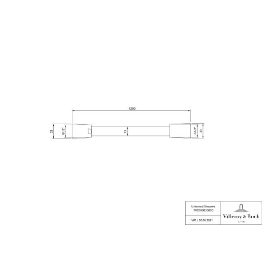 Set rubinetto per vasca e doccia Villeroy & Boch Universal Taps & Fittings TVD00065300064, soffione doccia Villeroy & Boch Universal Showers TVC00000100064, TVD00065100000, TVS10900600064, TVC00045800064, TVC00045351064, TVC00045600064, TVC00003500064