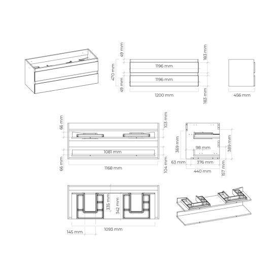 Set armadietto Oltens Vernal 60019000, lavabo Oltens Vernal 41209000