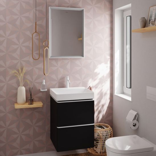 Set armadietto Hansgrohe Xelu Q 54020700, lavabo Hansgrohe Xelu Q 61013450