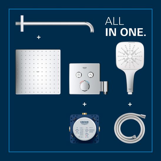 Set set doccia Grohe Precision Smartcontrol 34876000, detergente per cromo Grohe 48166000