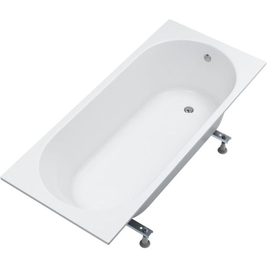 Set vasca da bagno rettangolare Oltens Lykke 10011000, sifone per vasca da bagno Oltens Oster 03001100