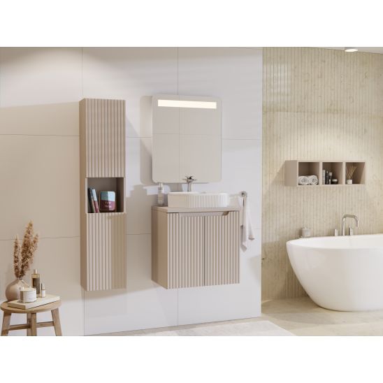 Set armadietto Comad Nova White NOVA WHITE 82-80-2S, lavabo Comad Beyond 5 BEYOND 5 WHITE ( E-6564 ), NOVA OAK A 89-80