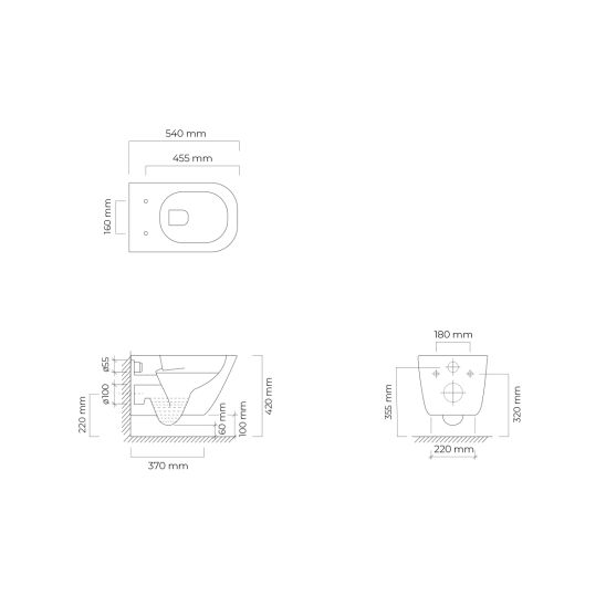 Set vaso WC Oltens Hadsel 42039000, copriwater Oltens Hadsel 45118000
