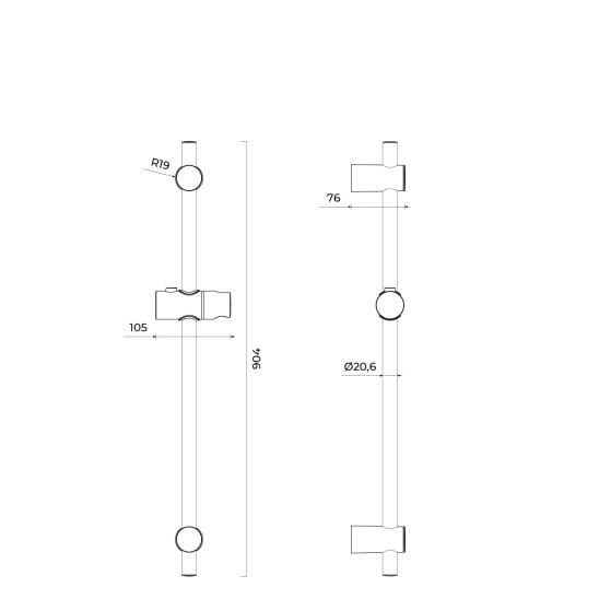 Set rubinetto per doccia Oltens Hadsel 33006400, asta doccia Oltens Alling 37301400, 37200400, 37111400