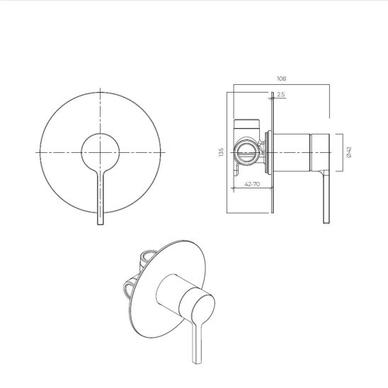 Set rubinetto per doccia Oltens Rann 33107300, prese d'acqua con supporto doccetta Oltens Hvita 39304300, 37102300, 37200300
