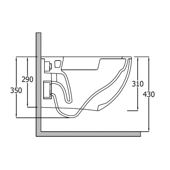 Set vaso WC con copriwater a discesa lenta Kludi Resa D 24WCSET43, modulo di installazione Kludi Unifix 79300