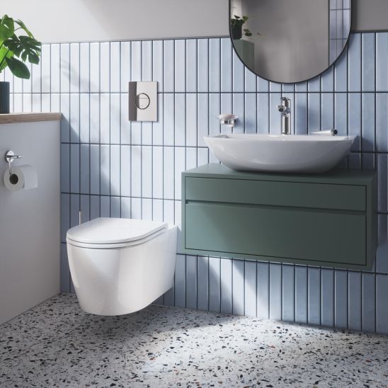 Set vaso WC con copriwater a discesa lenta Grohe Start 103848SH00, modulo di installazione Grohe Rapid SL 38539001