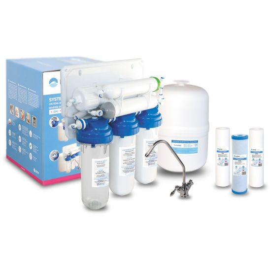 Set completo per filtrazione a osmosi inversa USTM RO6 OSMO6LVITA, cartuccia filtrante per sistemi di osmosi inversa USTM SET14