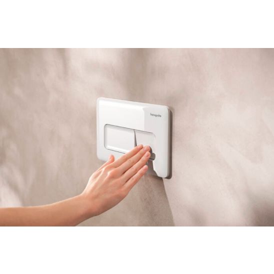 Set vaso WC con copriwater a discesa lenta Hansgrohe EluPura Q 60293450, modulo di installazione Hansgrohe iFrame universal 01022180, 66001450