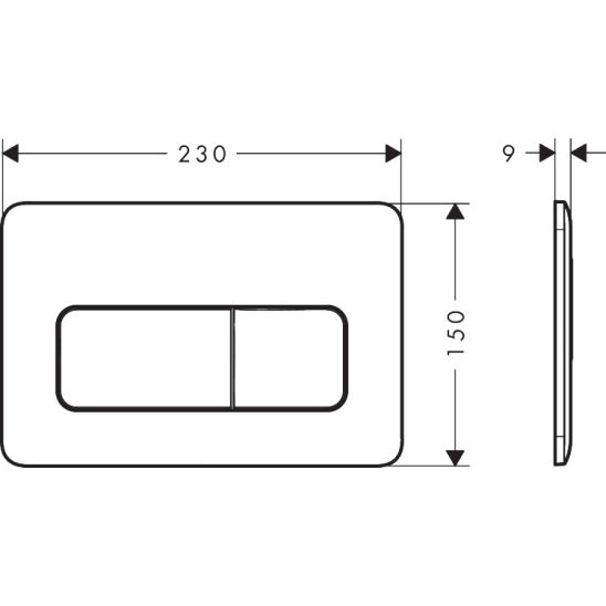 Set vaso WC con copriwater a discesa lenta Hansgrohe EluPura Q 60293450, modulo di installazione Hansgrohe iFrame universal 01022180, 66001700