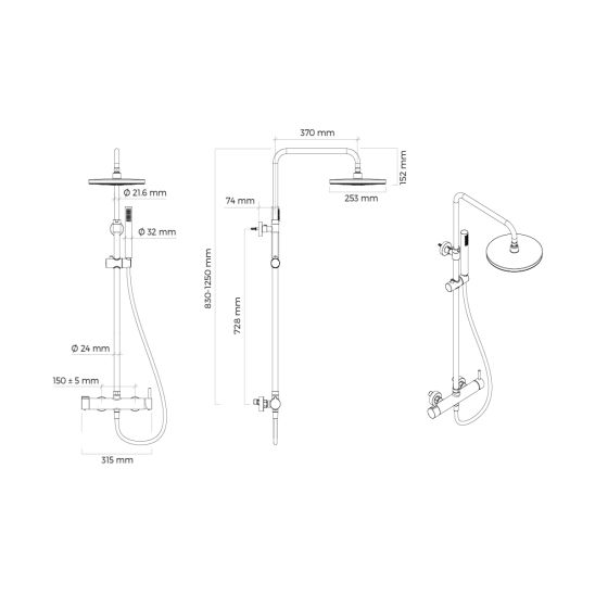 Set set doccia Oltens Molle 36504610, bocca di erogazione per rubinetto Oltens Numa 39106610
