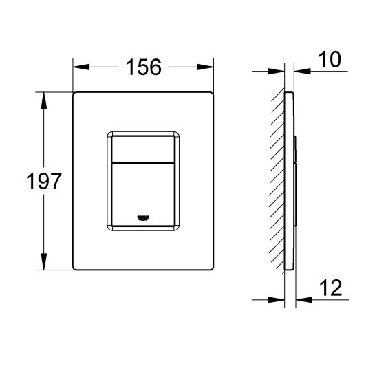 Set modulo di installazione Grohe Solido 38971000, placca di comando Grohe Even 38966KV0