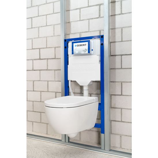 Set modulo di installazione Geberit Duofix 111.320.00.6, vaso WC con copriwater a discesa lenta Geberit Selnova 503.083.00.1, 111.815.00.1, 156.050.00.1