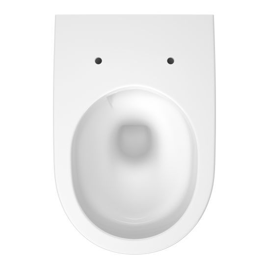 Set vaso WC con copriwater a discesa lenta Cersanit Crea S701-927, set modulo di installazione con placca di comando Cersanit S701-778