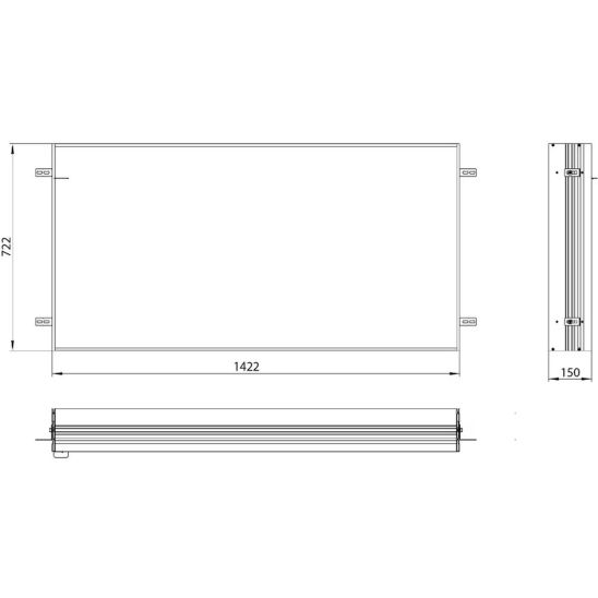 Set armadietto Kronenbach Cube 2.0 KB100229MB, telaio per montaggio a incasso dello  specchio Kronenbach Cube 2.0 NU1000034NU