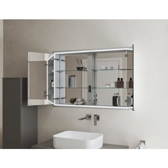 Set armadietto Kronenbach Cube 2.0 KB100204CR, telaio per montaggio a incasso dello  specchio Kronenbach Cube 2.0 NU1000029NU