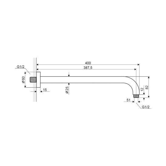 Set rubinetto per vasca e doccia Excellent Pi AREX.1240.02AB, collegamento del tubo flessibile con maniglia Excellent Pi AREX.1241AB, AREX.3025AB, AREX.3140AB, AREX.SH.023AB