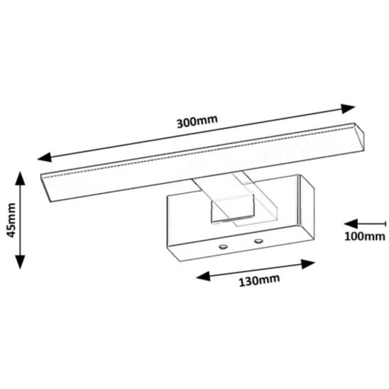 Set specchio Elita Oval RE067567000010, lampada da parete Rabalux Loric 75023