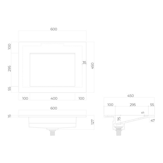 Set armadietto Oltens Lun 60032900, lavabo Oltens Stila 40200900