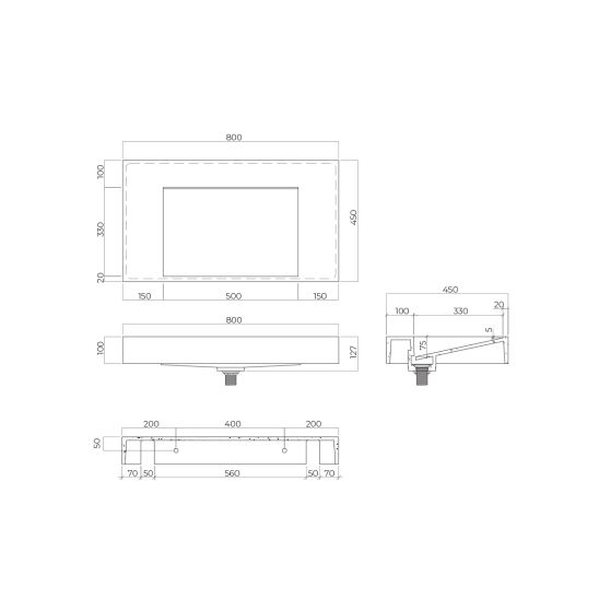 Set lavabo Oltens Stila 40001900, armadietto Oltens Lun 60028900