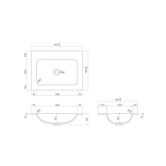 Set armadietto Oltens Lun 60032900, lavabo Oltens Kalla 40207000