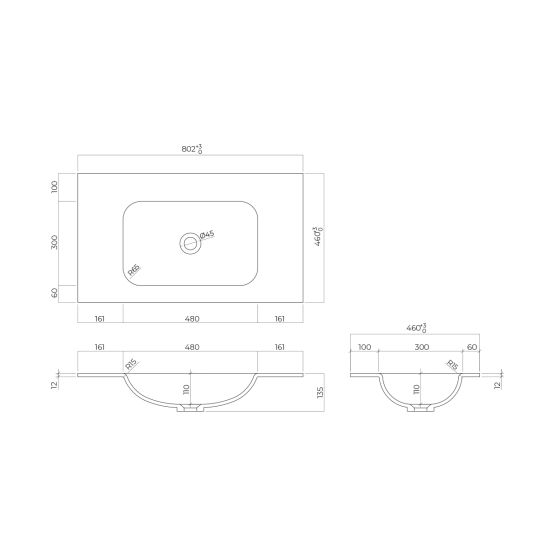 Set armadietto Oltens Lun 60033900, lavabo Oltens Kalla 40210000