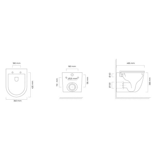 Set vaso WC Oltens Hamnes 42553000, copriwater Oltens Hamnes 45113000