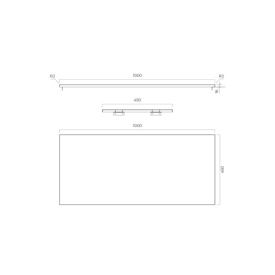 Set armadietto Oltens Lun 60029000, piano sopra armadietto Oltens Lun 63026000