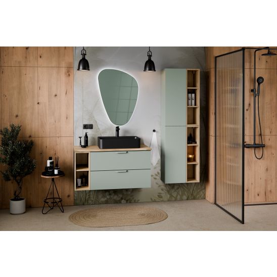 Set armadietto Comad Aster Green ASTER GREEN 80-30-1D, scaffale Comad Dalia Cashmere CREMONA UN 83-15-80 SM