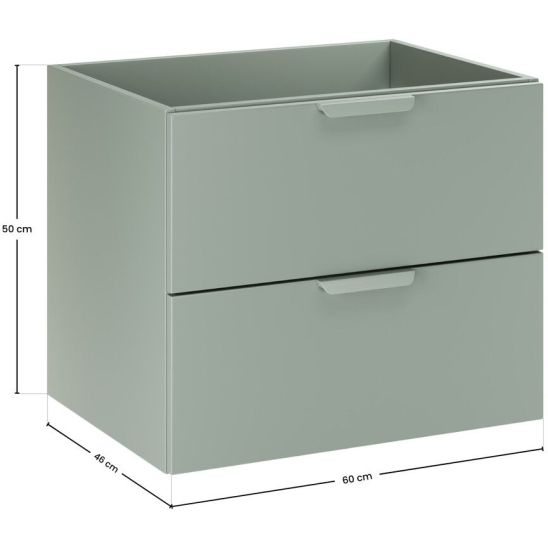 Set lavabo Comad Lava UM-CFPLAVA60DDP, armadietto Comad Aster Green ASTER GREEN 82-60-46-2S