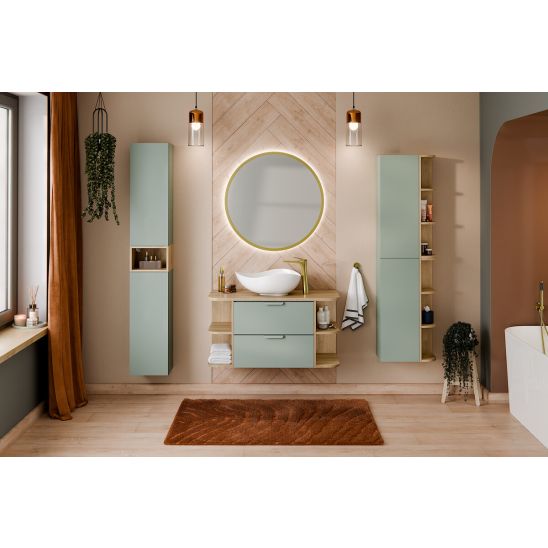 Set lavabo Comad Lava UM-CFPLAVA60DDP, armadietto Comad Aster Green ASTER GREEN 82-60-46-2S